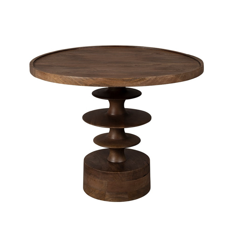 Petite table basse ronde bois pied central Coup de Cœur Design