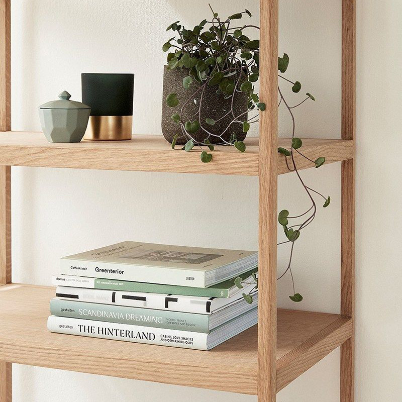 Bibliothèque meuble bois naturel 6 étagères sur CDC Design