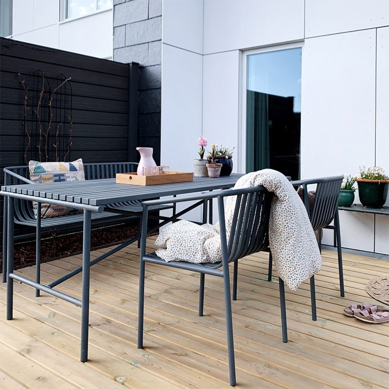 Table De Jardin Metal Gris Design Sur Cdc Design