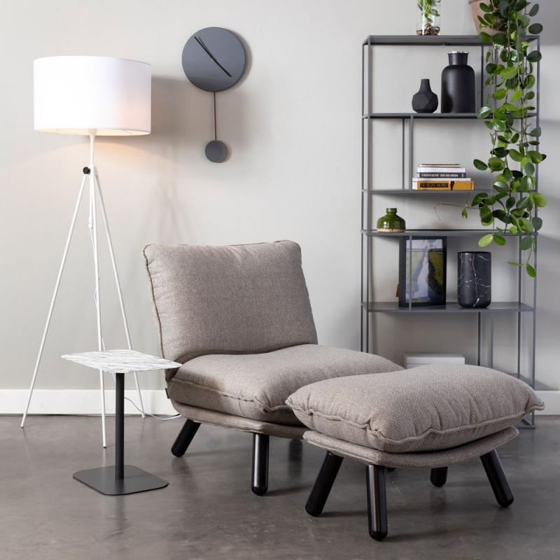 Petit fauteuil salon design gris clair - Lazy Référence : CD_F27C