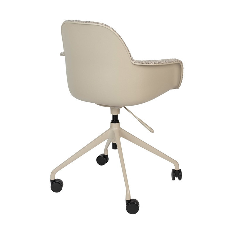 Chaise de bureau design beige en tissu bouclé sur CDC Design