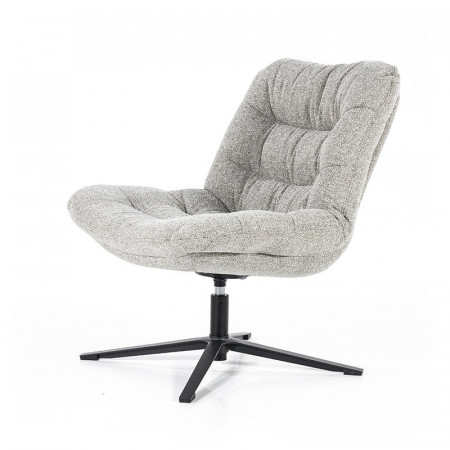 Fauteuil gris clair confortable et pivotant - Diane