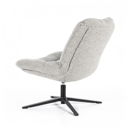 Fauteuil gris clair confortable et pivotant - Diane