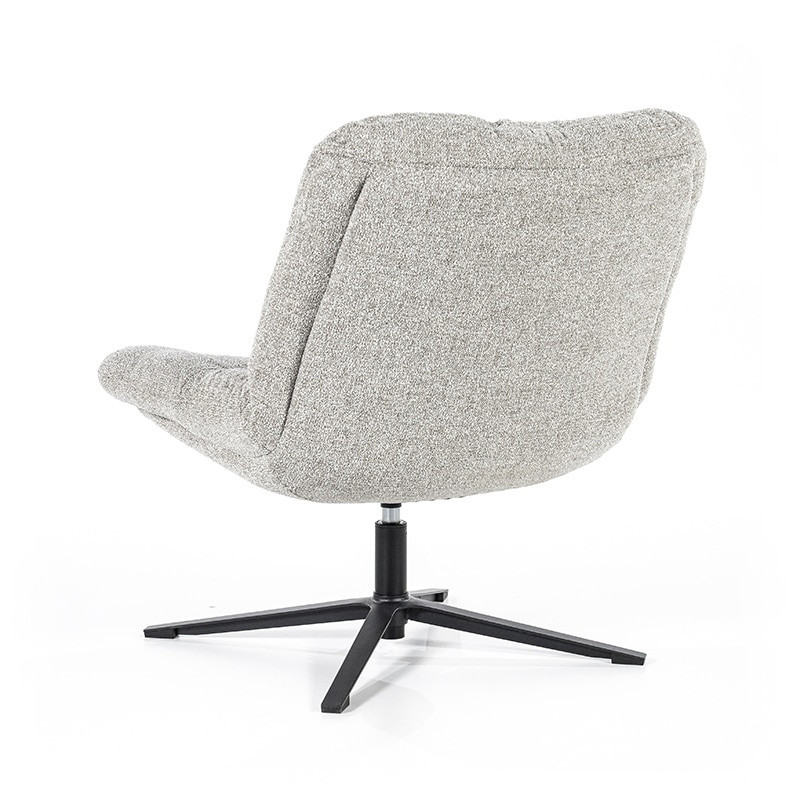 Fauteuil gris clair confortable et pivotant - Diane