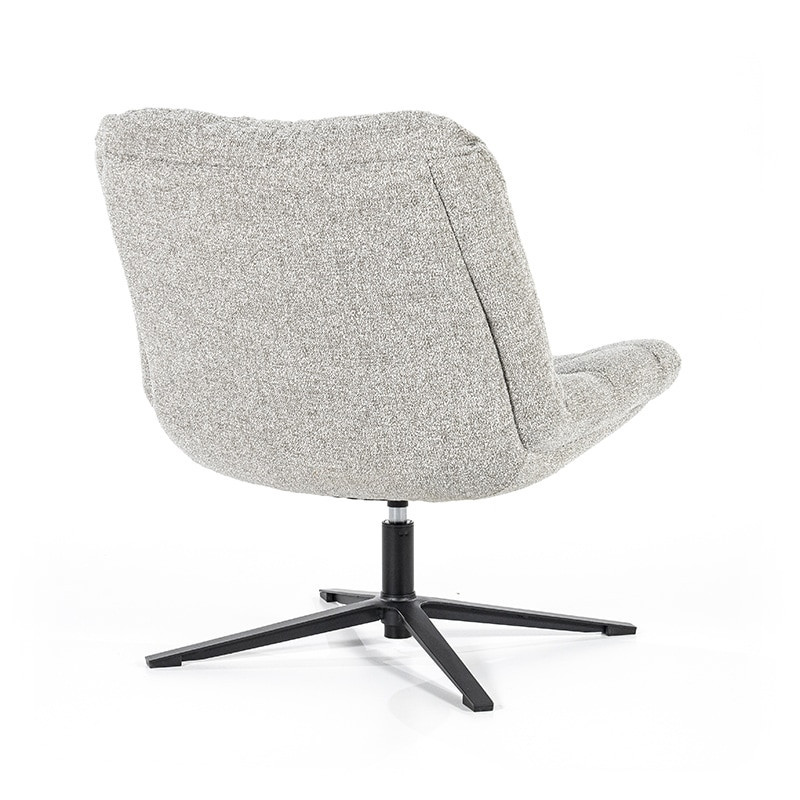 Fauteuil gris clair confortable et pivotant - Diane