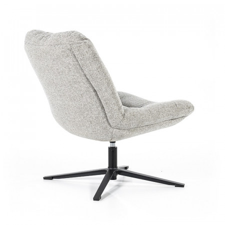 Fauteuil gris clair confortable et pivotant - Diane