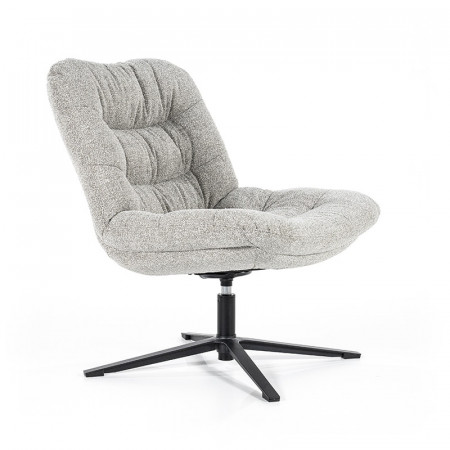 Fauteuil gris clair confortable et pivotant - Diane