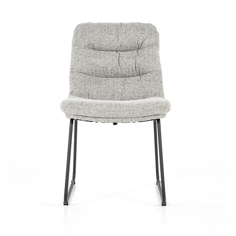Chaise en tissu gris clair confortable - Diane Référence : CD_Ch96E